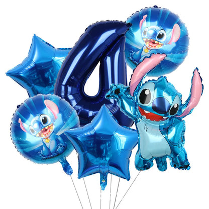 Stitch Party Supplies For Child Lilo And Stitch Birthday Party Decorations Balloons Banner Tablecloth Backdrop Tableware