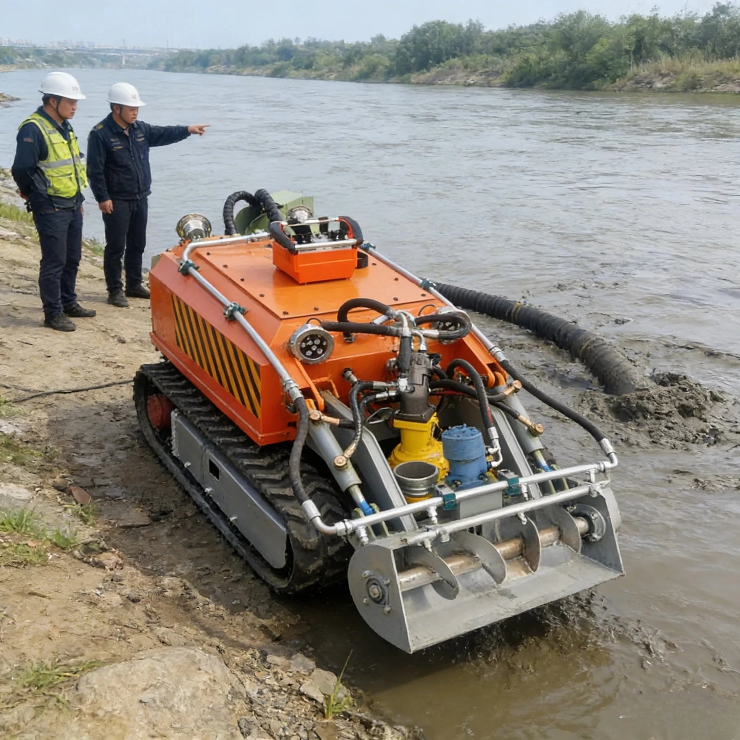 Customized Underwater Dredging Robot Fully Automatic Reusable for River Channel Septic Tank Cleaning