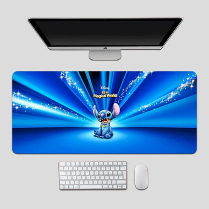 Oversized Stitch Pu Leather Mouse Pad Children and Students Cartoon Book Table Mat Anime Home Office Keyboard Pad Cute Wrist Pad