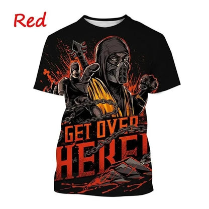 Summer Hot Selling Mortal Kombat Game 3D Print T Shirt Short Sleeve Street Style Cool Men's Casual T-Shirt Tees Male Streetwear