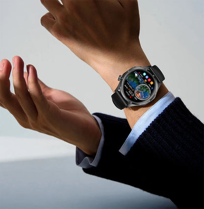 2025New Smart Watch Men Full Circle HD Screen Wireless Call Smartwatch Call Reminder GPS Sports Track Bracelet Music Clock+ Gift