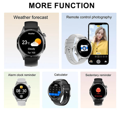2025New Smart Watch Men Full Circle HD Screen Wireless Call Smartwatch Call Reminder GPS Sports Track Bracelet Music Clock+ Gift