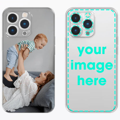 Custom Soft Transparent Case For iPhone 17 16 15 14 13 12 11 Pro Max Mini 7 8 Plus SE XS XR DIY Personalized Photo Picture