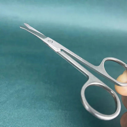 Stainless Scissor Beauty Nose Hair Trimmer Scissors Eyebrow with Sharp Head Steel Round Safety Scissors Eyebrow Makeup