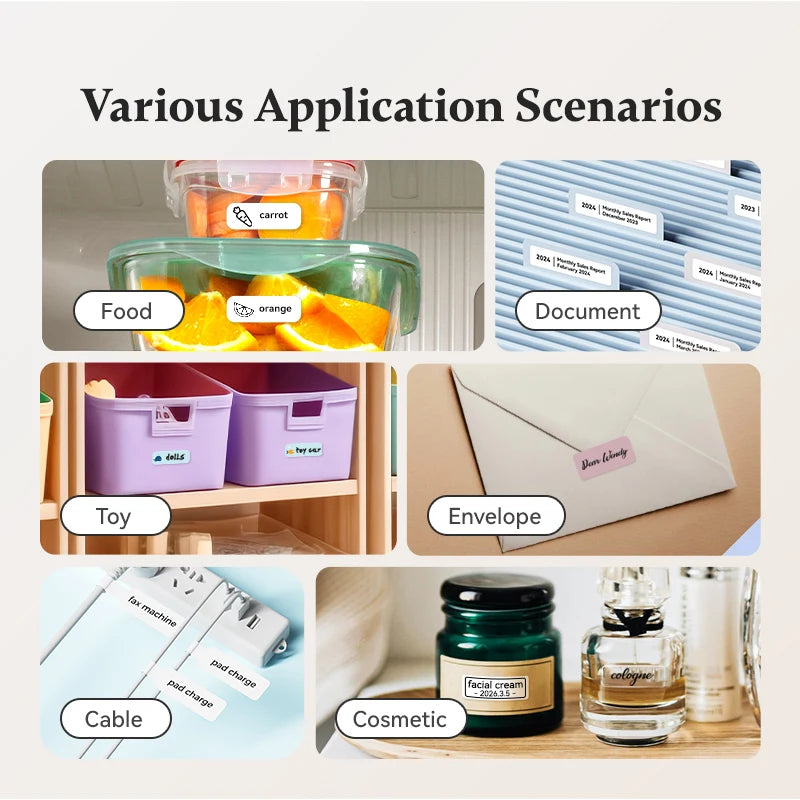 Niimbot D11 Label Printer Portable Wireless Connection Multiple Templates for Phone Easy to Use Office Home USB Rechargeable