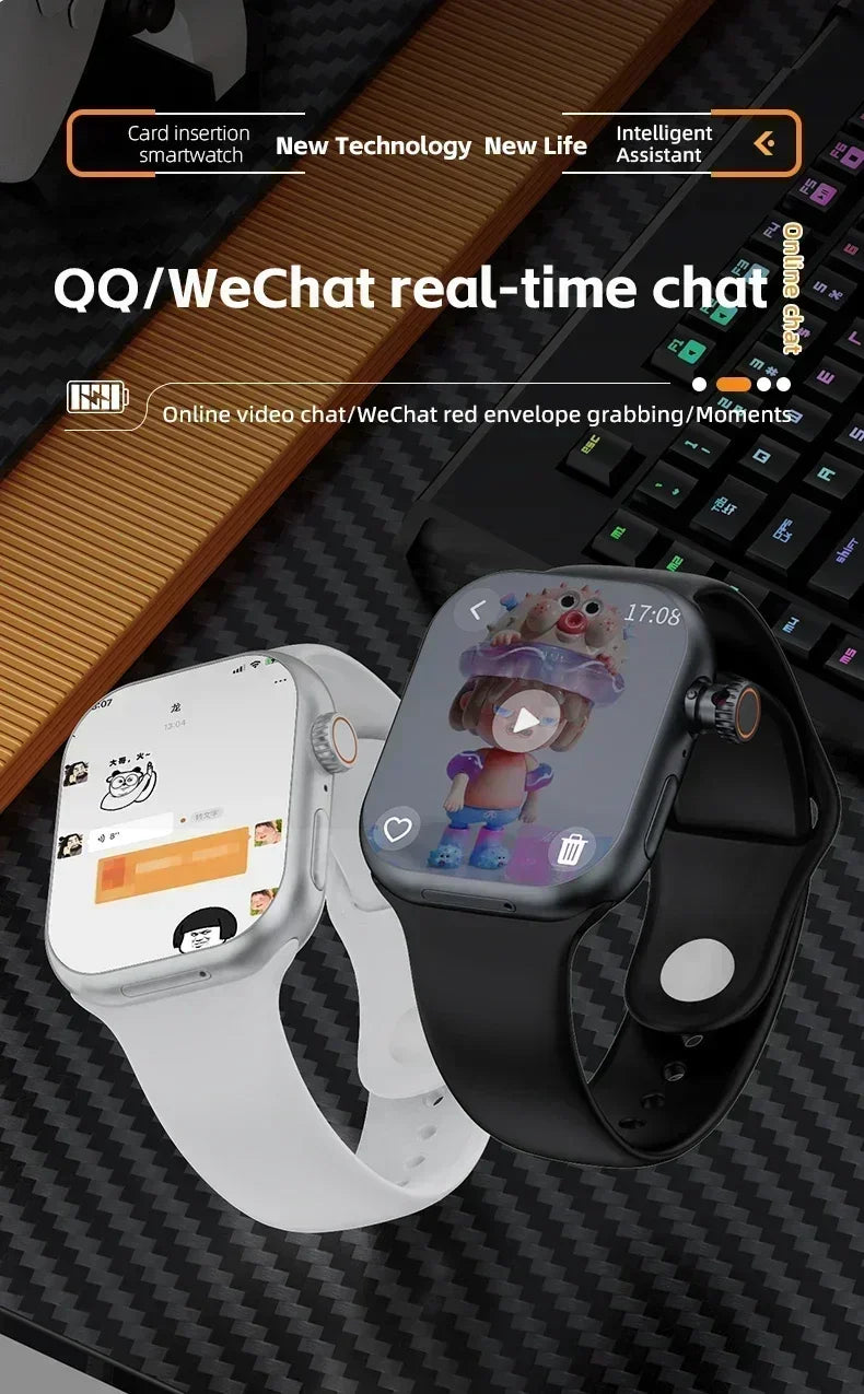 5G Smartwatch Global Version 2.29 Inch AMOLED Display with 180 Degree Rotating Camera Supports SIM Card WiFi GPS Video Calling