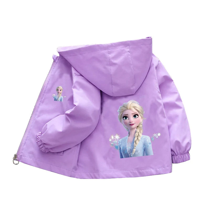 Sanrio kuromi Children Girls Hooded Jacket Coat 2026 Autumn Baby Boy Cartoon Cars Long Sleeve Casual Clothing Kids Outerwear