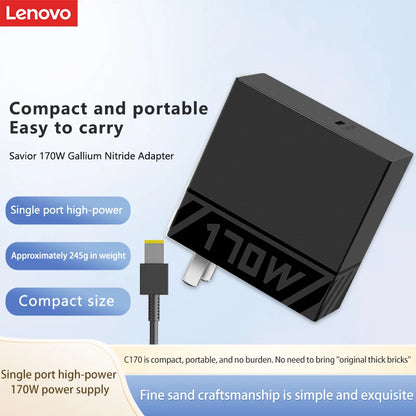 Lenovo Legion C170 C170W Gan Power Adapter Universal Computer Charger Black Pd3.1 Type-C C to C Cable Suitable for Legion Phones, Tablets, and Laptops