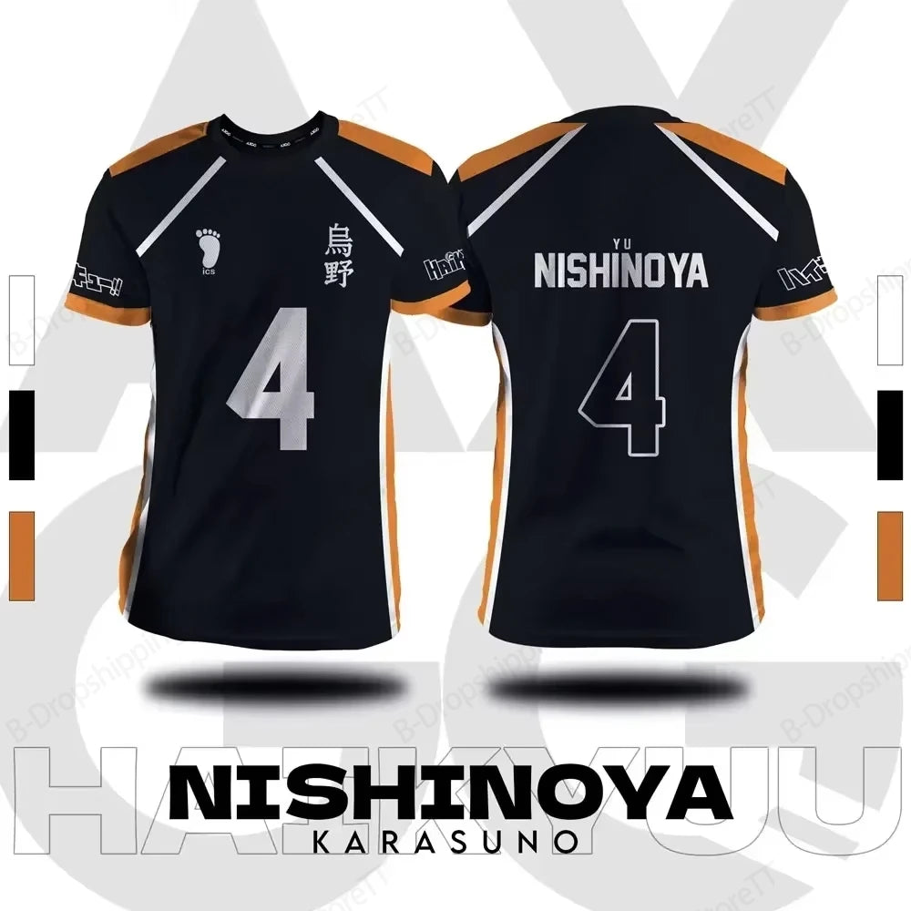Jersey Haikyuu Fukurodani Hinata Anime 3D Print T-shirt Men Women Fashion Plus Size Short Sleeve Tops Tees Sports Tshirt Kids