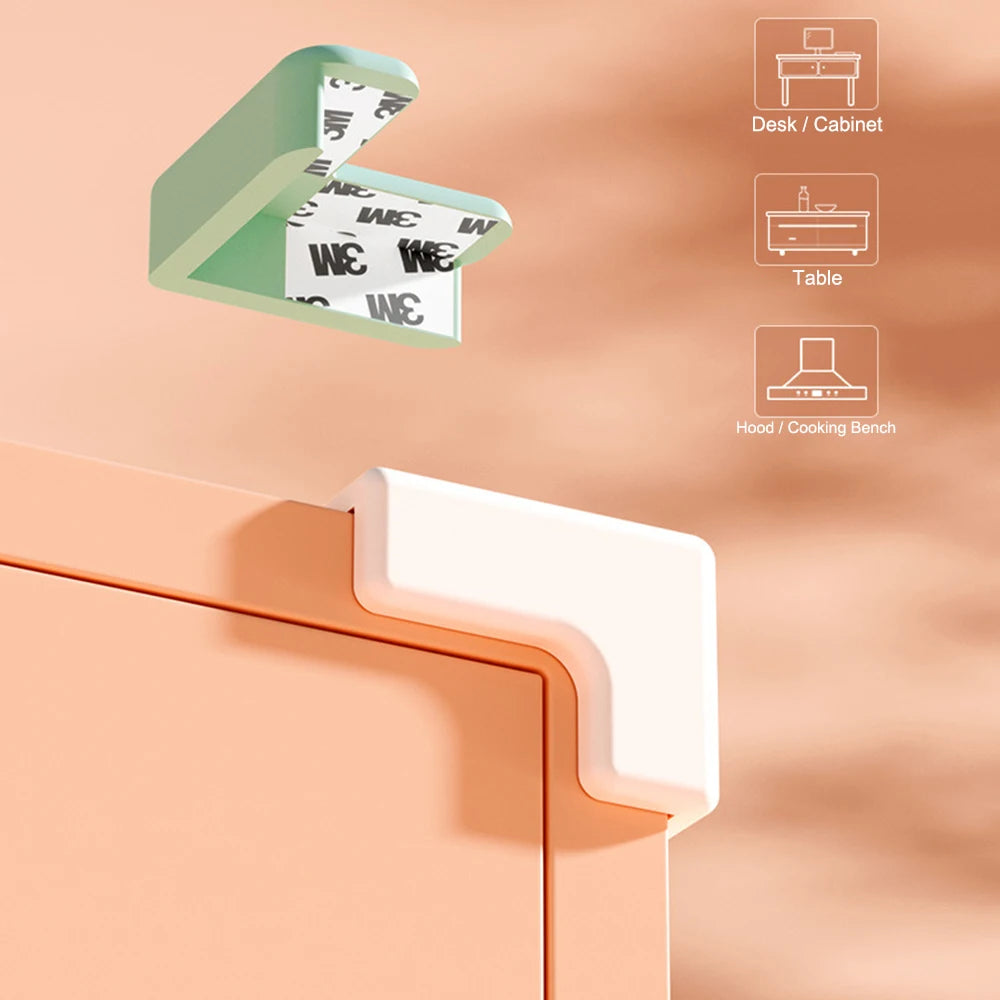 4pcs Edge Corner Guards Protector Silicone Kid Baby Child Safety Care Product Cabinet Furniture Table Desk Corner Protection L T