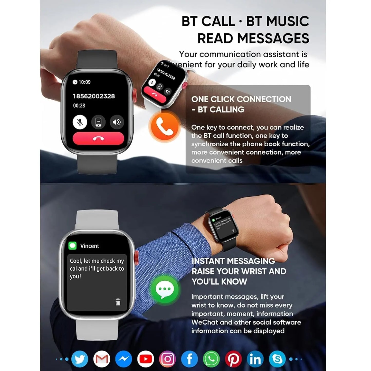 Smart Watch For Women Full Touch Screen Bluetooth Call Waterproof Watches Sport Fitness Tracker Smartwatch Lady Reloj Mujer