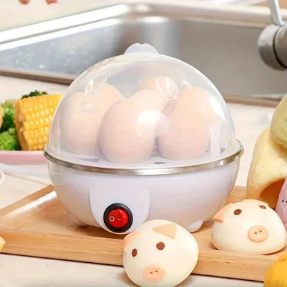 7 Egg Automatic Electric Egg Steamer Double Layer Design for Boiling Poaching and Making Custard Quick Breakfast Appliance