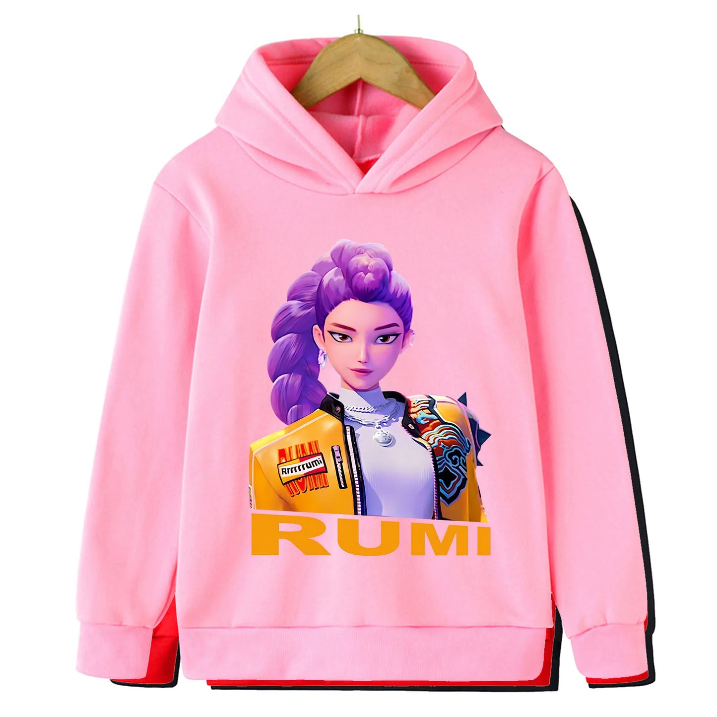 2025 KPop Demon Hunter Cartoon Girls Boy Hooded Sweatshirt Warm Children's Korean Wave Fashion Casual Tops Casual Girls Clothing