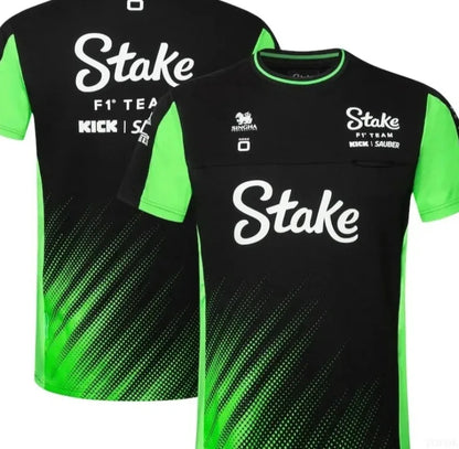 Stake 2025 Nico Hulkenberg Gabriel Bortoleto F1 Teamwear T-Shirt Men Hot Sale New Summer Women Short Sleeve Tops Shirts Children