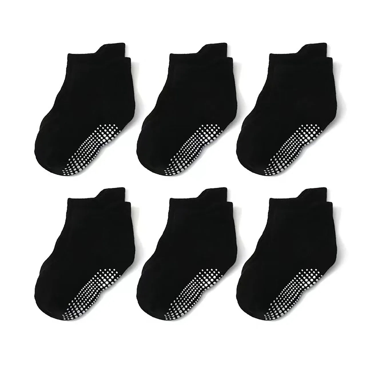 6 Pairs Spring Summer Baby Cotton Short Socks Solid Color Anti-Slip Floor Socks for Boy Girl Casual Kids Boat Socks 0-3 Years
