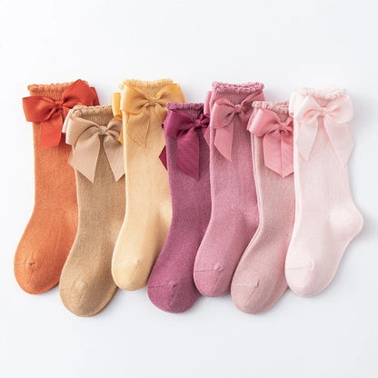 Baby Accessories New Girls' Socks Spring Summer Bow Princess Mother Kids Socks Wholesale Korean Children's Cotton Floor Socks