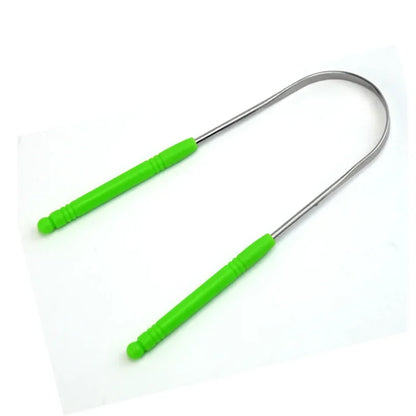 혀 스크레퍼 Hot 1PC Stainless Steel Tongue Scraper Cleaner Fresh Breath Cleaning Coated Tongue Toothbrush Oral Hygiene Care Tools
