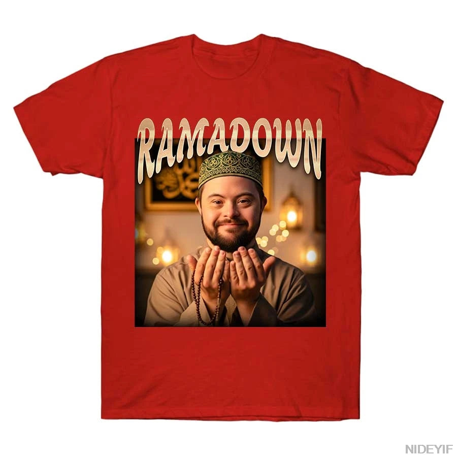 RAMADOWN MEME T-shirt For Men Women 100% Cotton T Shirts Short Sleeve Tops J28