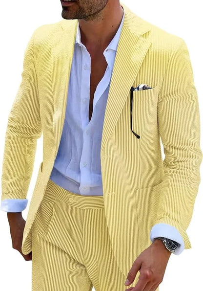 2025 Spring New Men Digital Print Casual Suit Set Jacket Pants Two Piece Cross Border Trade