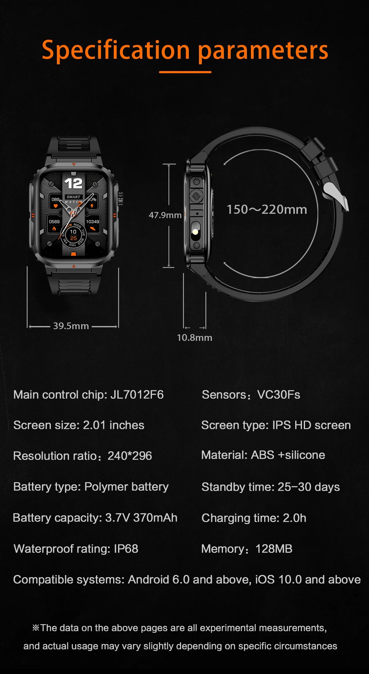 New Smart Watch For Men Women 2.01inch Large Screen Bluetooth Call LED Flashlight Sports Fitness Bracelet Waterproof Smartwatch