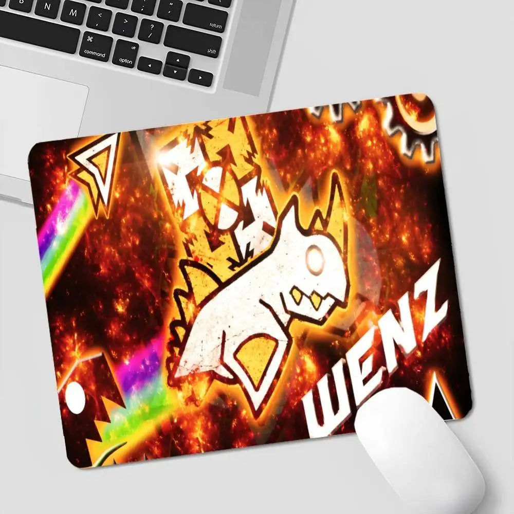 Cartoon Geometry Dash Video Game Office Student Gaming Thickened Large Pad Non-slip Cushion Mouse Pad for PC Computer Table