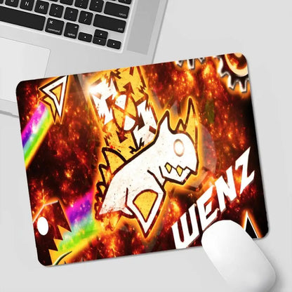 Cartoon Geometry Dash Video Game Office Student Gaming Thickened Large Pad Non-slip Cushion Mouse Pad for PC Computer Table