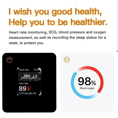 2025 New Smartwatch S100 Ultra 7 Watch Straps 2.2HD Amoled Circular Screen Monitoring Reloj inteligente with Protective Case