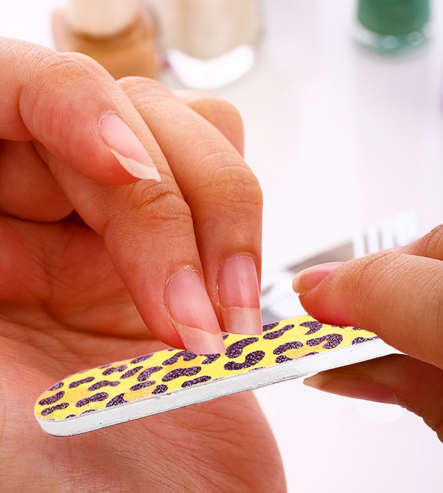 20pcs 9cm Cartoon Printed Emery Board Nail Files Beauty Assorted Cute Patterns Double Sided Manicure Pedicure Tools Nail Care