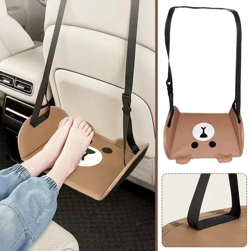 Car Travel Rest Foot Mat Portable Car Rear Seat Hanging Hammock Office Footrest Suspension Adjustment Car Interior Design Access