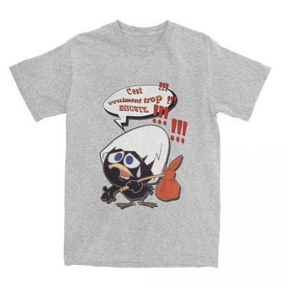 Calimero Cartoon Chicken T Shirt for Men Cotton Casual T-Shirts Round Neck Italian Tv Tees Short Sleeve Tops Printing Streetwear