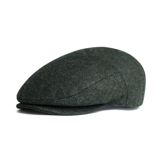 JANGOUL XL/XXL Wool Tweed Newsboy Flat Cap for Men Winter Fashion Ivy Cap Gatsby Golf Hat Satin Lined