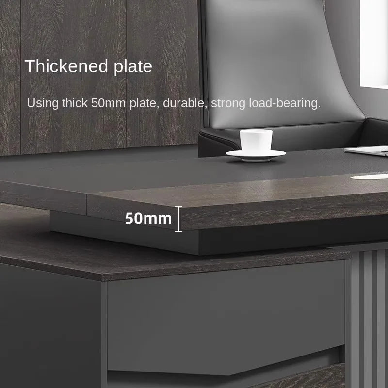 Modern Simple Double Desk For Boss And Staff For Home Office Two People Sitting Opposite-Furniture