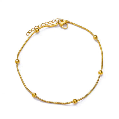 Zircon Cross Anklets For Women Gold Color Stainless Steel Cross Anklet Double Chain Summer Beach Party Jewelry Gift Accessories