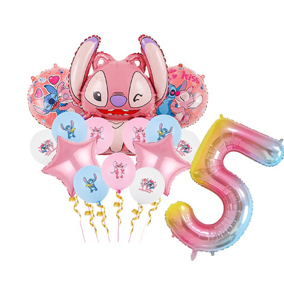 Disney Stitch Birthday Party Balloons Lilo & Stitch Balloon Sets Baby Shower for Kids Birthday Party Decorations Supplies Gifts