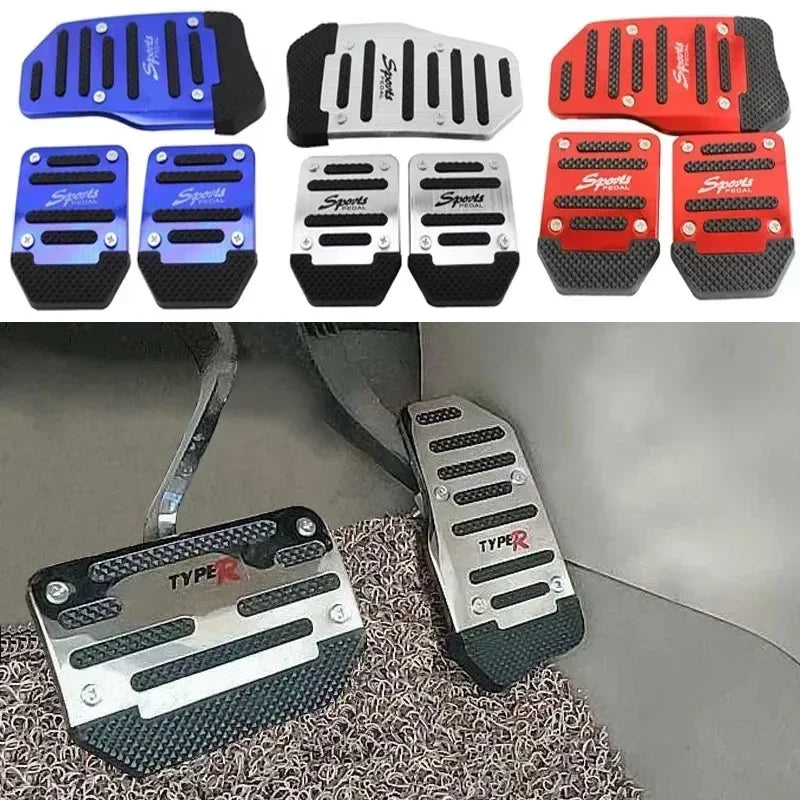 Automotive pedal aluminum alloy universal type modified brake accelerator clutch aluminum alloy pedal anti-skid pad