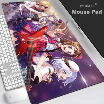 XXL Size Non-slip Wear-resistant for Desk Mat Anime Laptop Desk Office gamer table pad BanG Dream Mousepad Notebook Keyboard Pad
