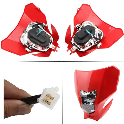 for Honda CRF 450 Headlight Motorcycle Motocross Enduro Fairing Plate Dirt Bike Headlights Headlamp Accessories Free Shipping