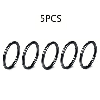5/10Pcs 16G Nose Ring Hoop Stainless Steel Hinged Nose Rings Septum Clicker Tragus Helix Cartilage Daith Rook Earring Piercing