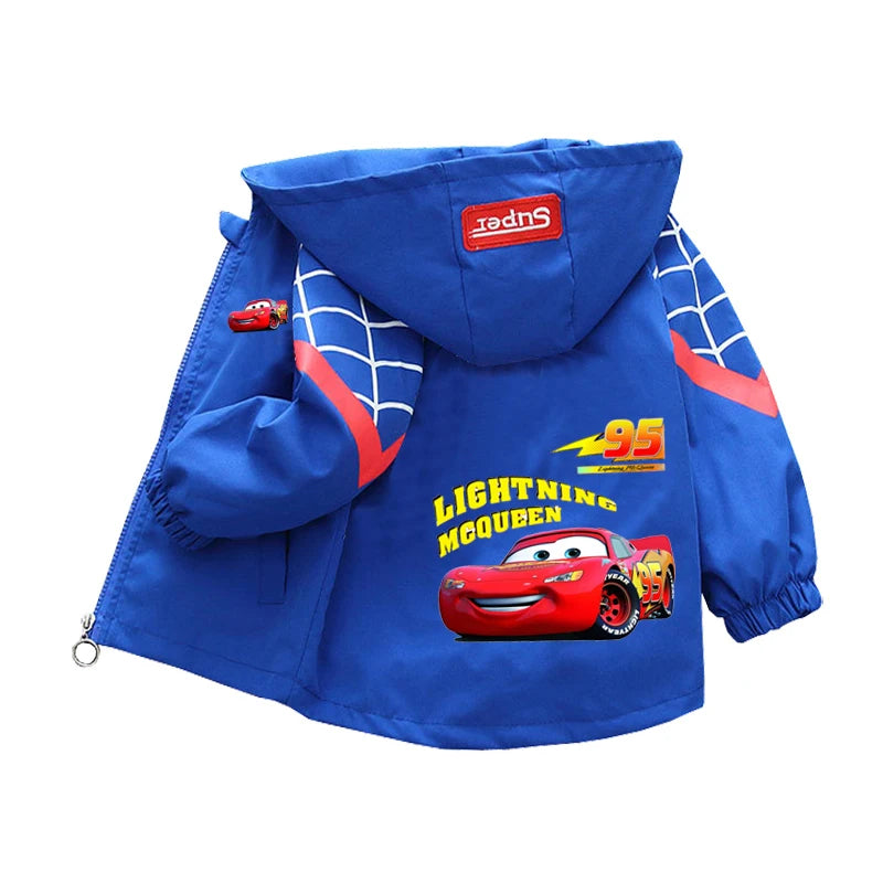 Sanrio kuromi Children Girls Hooded Jacket Coat 2026 Autumn Baby Boy Cartoon Cars Long Sleeve Casual Clothing Kids Outerwear