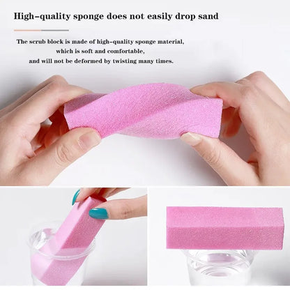 Pink Buffing Sanding Files Block Pedicure Manicure Care Sponge Nail Art Buffer Grindig Polishing No Hurt Nail Art Tools