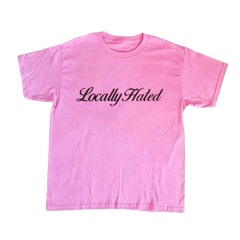 Y2K T-shirt Harajuku Letter Print Punk Tee Hip Hop Streetwear O-Neck Short Sleeve T-shirt Rock Goth Vintage Casual Tops