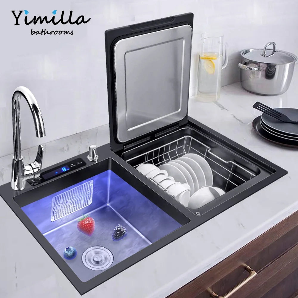 Integrated Sink Dishwasher Hot Design Dishwasher Sink Integrated 8 Sets Of Fully Automatic Household Purification Ultrasonic