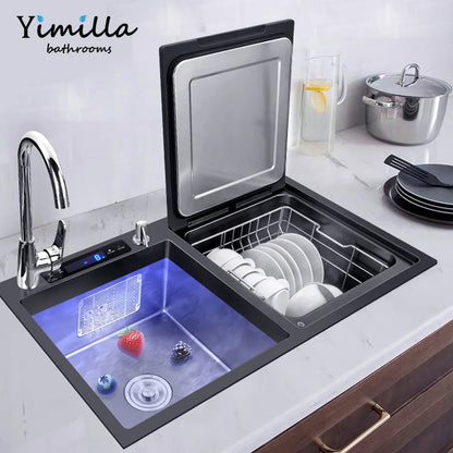 Integrated Sink Dishwasher Hot Design Dishwasher Sink Integrated 8 Sets Of Fully Automatic Household Purification Ultrasonic