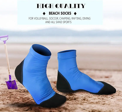 Neoprene Fin Socks for Sand Beach Volleyball Soccer Thin Polyester Uppers 1.5mm Neoprene Soles Sun Protection Water Shoes
