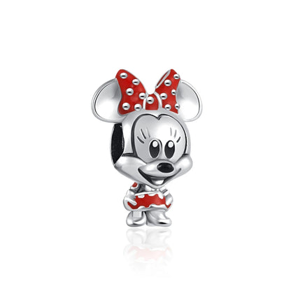 Hot Sell 925 Silver DIY Beads Jewelry Charms Bracelet Mickey Minnie Princess Christmas Stitch Robots Marvel Cute Miniso Disney