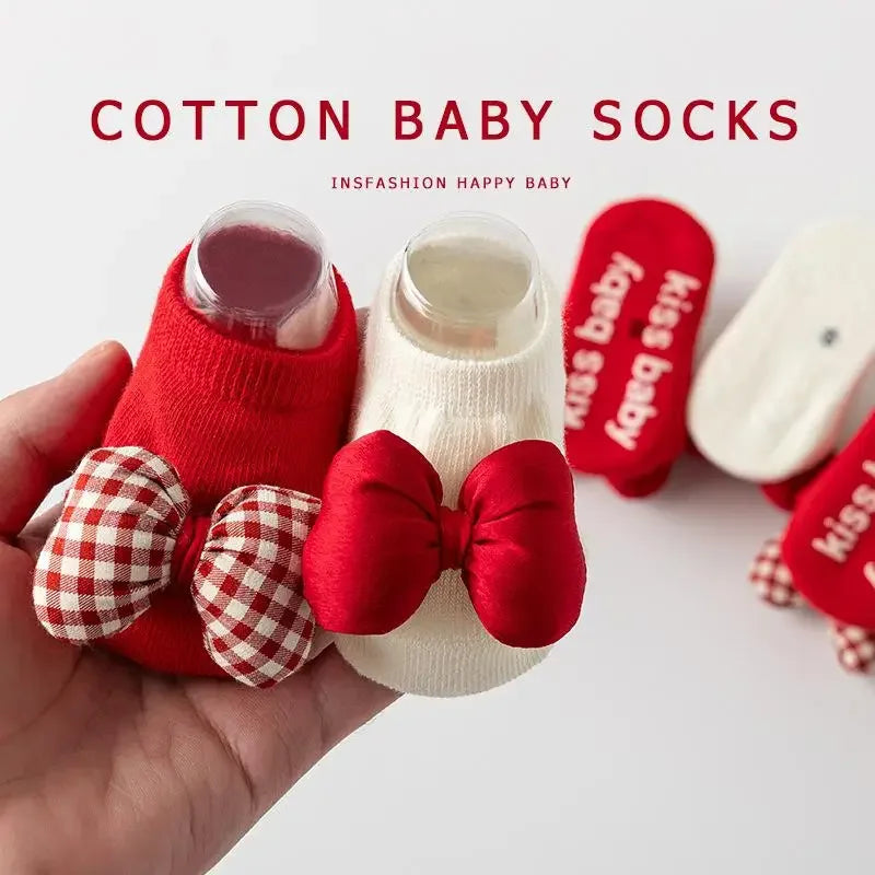 Newborns learning to walk on non slip flooring, spring and summer, 0-1 year old female baby boat socks
