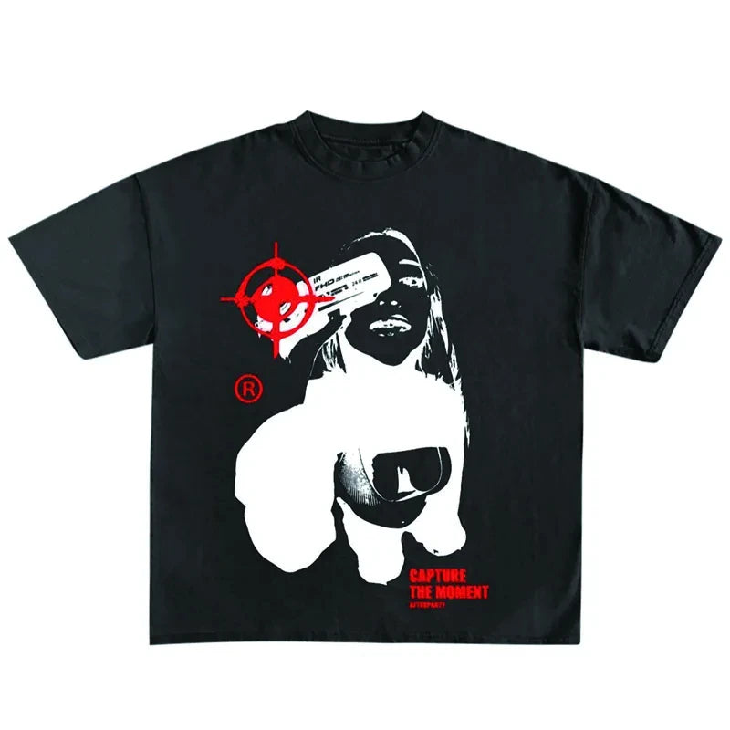 Streetwear Fashion Y2k Style 90s Cool Girls Punk Graphics Men Women Top Vintage Punk Tee Casual Short Sleeve T-shirt Summer Tees