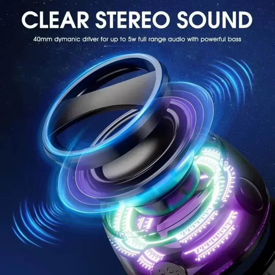 Mini Bluetooth Speaker Portable Phone Holder RGB Lighting Magnetic Speaker BT5.3 Mini Sound Box 7 Hours Playback Easy to carry