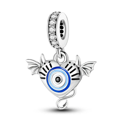 Hot Sale 925 Silver Color Evil Eye Charm Demon Eye Bead For Original  Bracelet&Bangle DIY Making Fashion Jewelry Gift