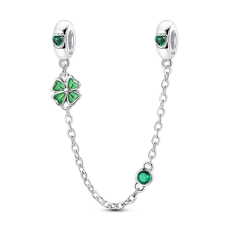 Lucky Clover Series Bead 925 Sterling Silver Original Charms Fit Pendant Charm Bracelet Dangle for Women DIY Fine Jewelry Making